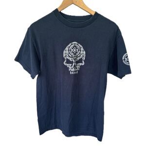 Maui Built Men's Hawaiian Tribal Warrior Skull Fish Hook Novelty Tshirt Tee M